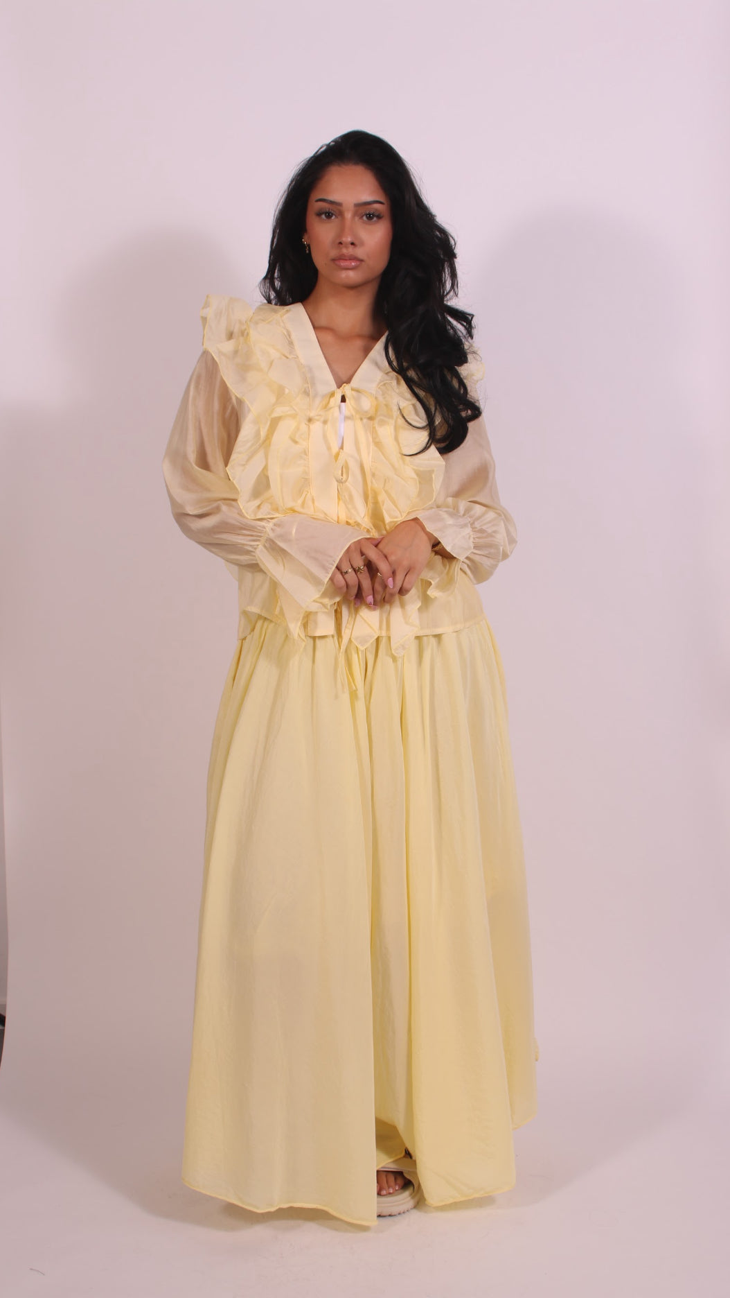 Ruffle Blouse Yellow
