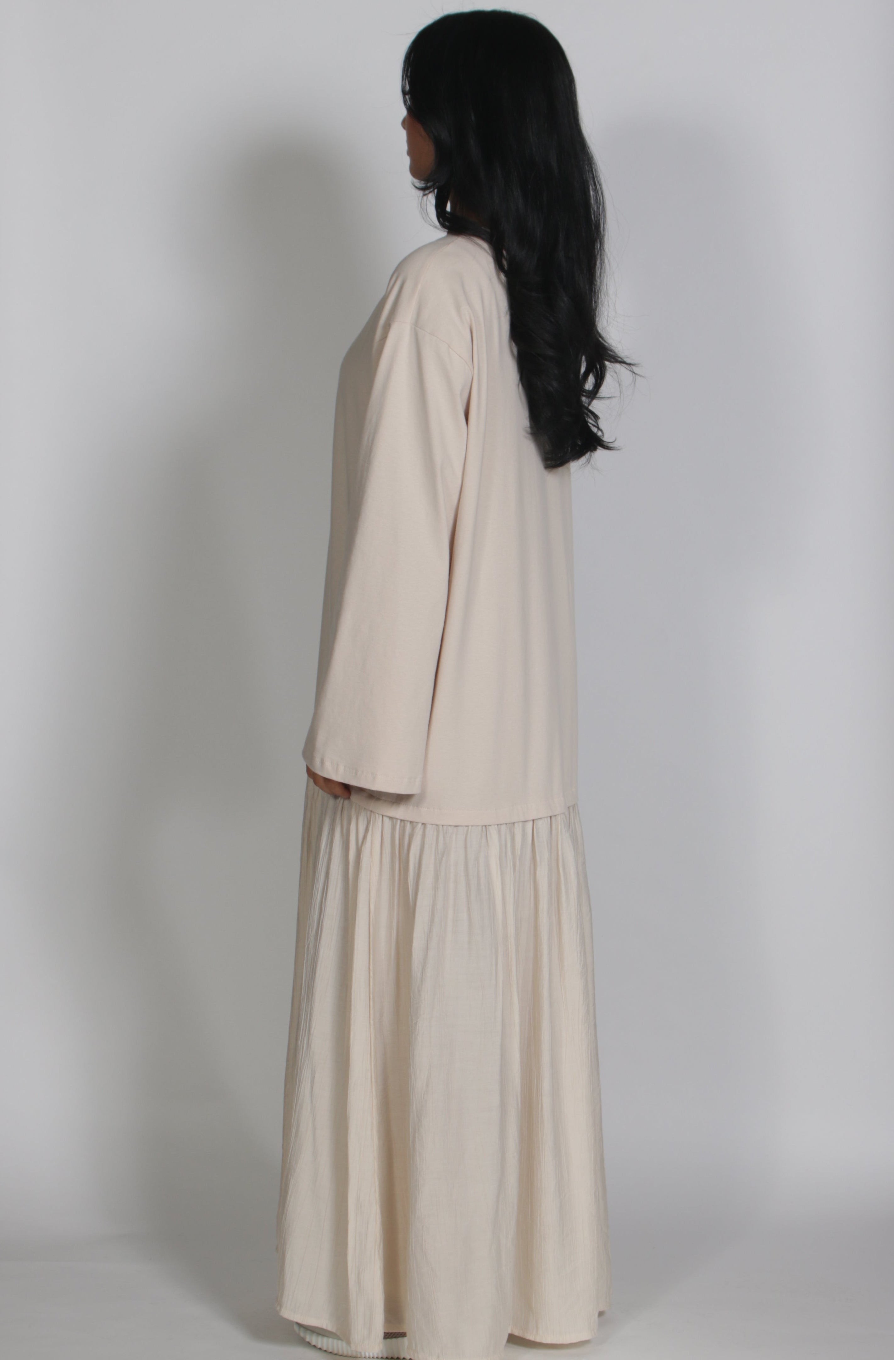 Mika longsleeve dress Beige