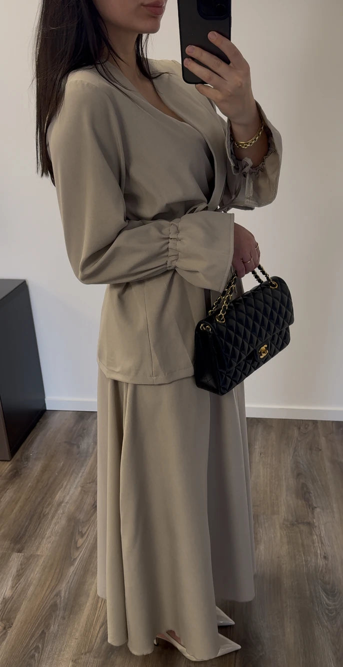 Essential Skirt Set Beige