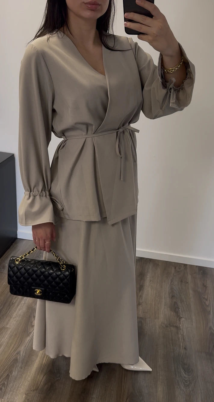 Essential Skirt Set Beige