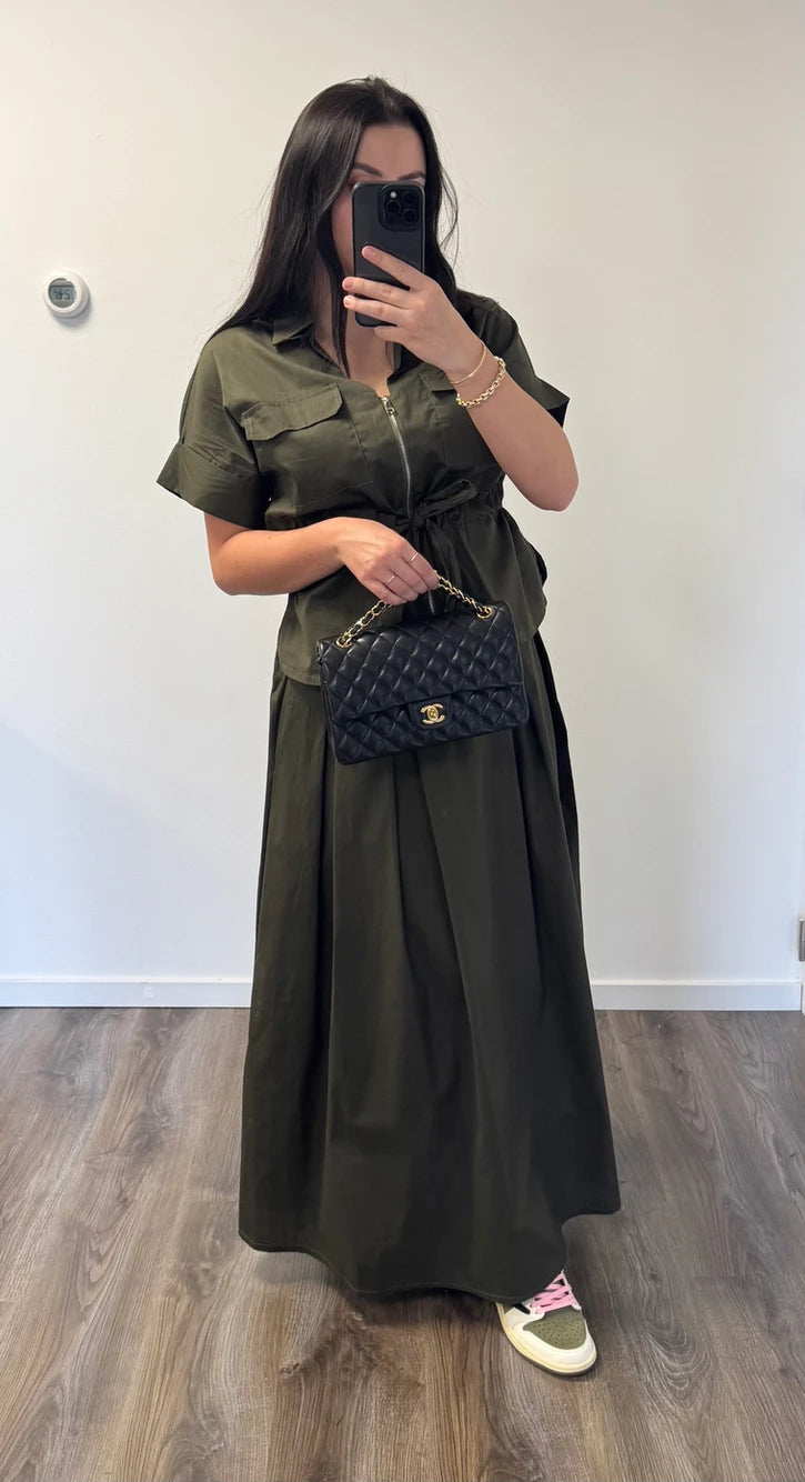 Zip Up Set Army Green