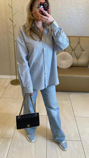Oversized Striped Blouse