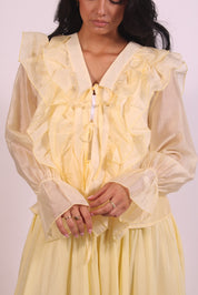 Ruffle Blouse Yellow