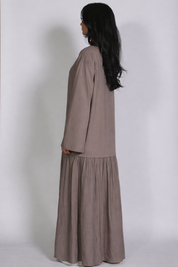 Mika longsleeve dress Taupe (PRE ORDER)