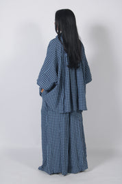 Plaid set Blue