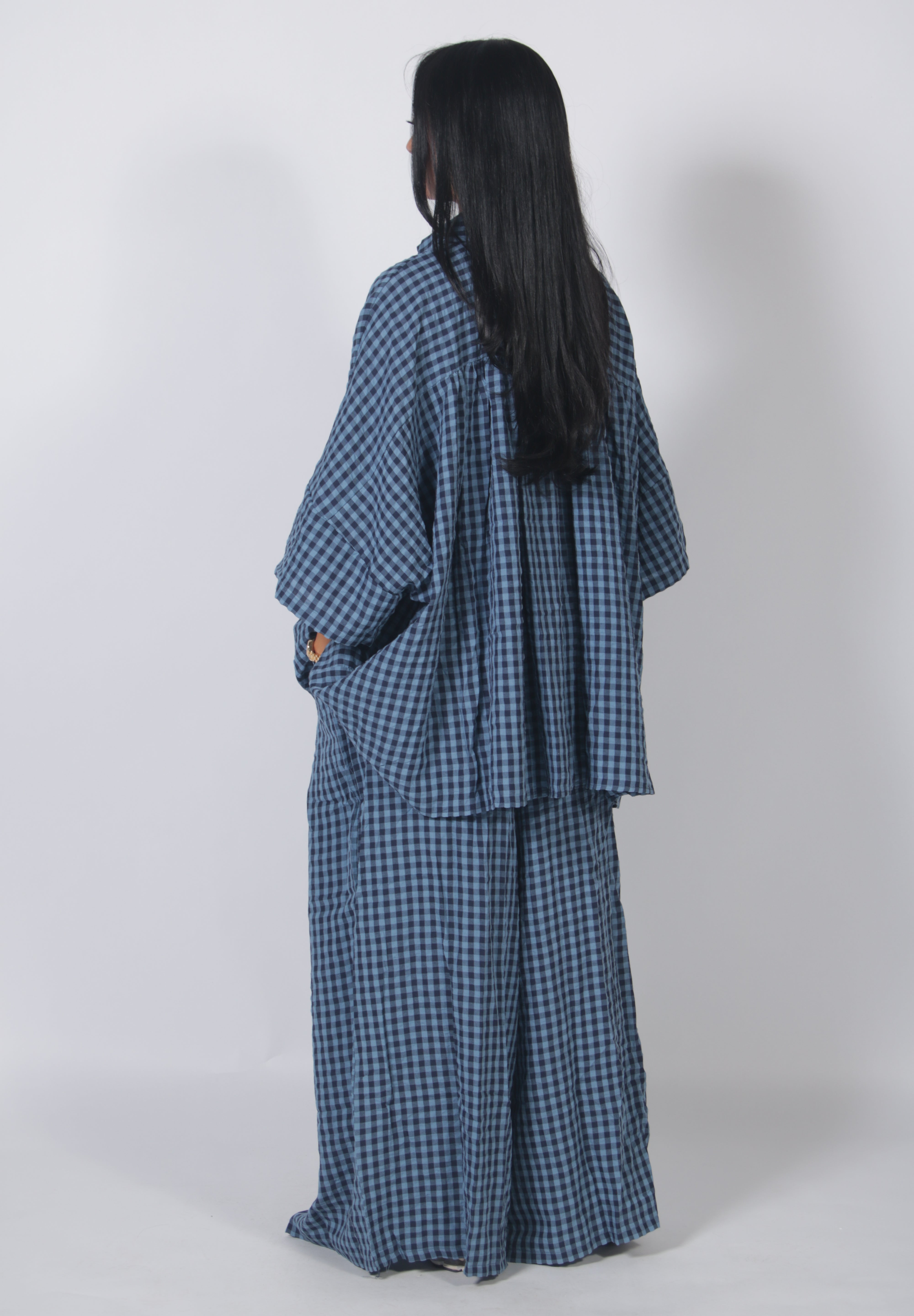 Plaid set Blue