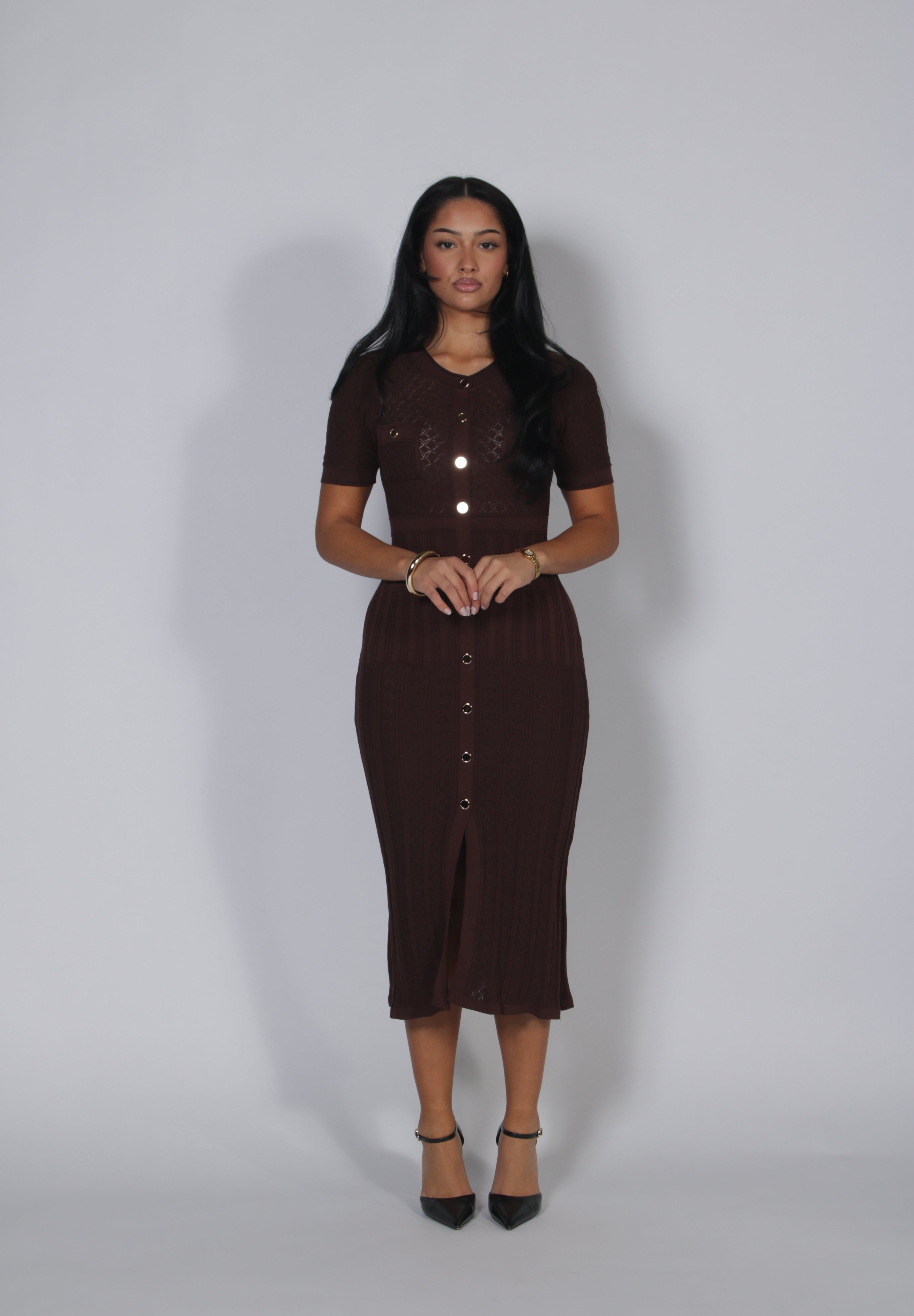 Sandra dress Brown