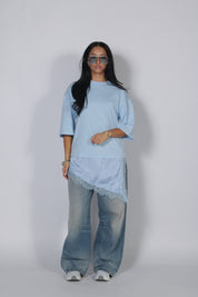 Lace shirt Blue