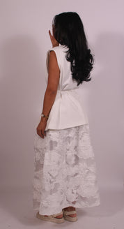 Flower skirt White