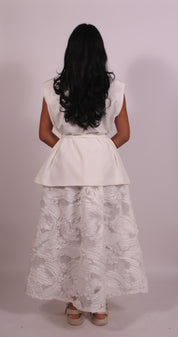 Flower skirt White
