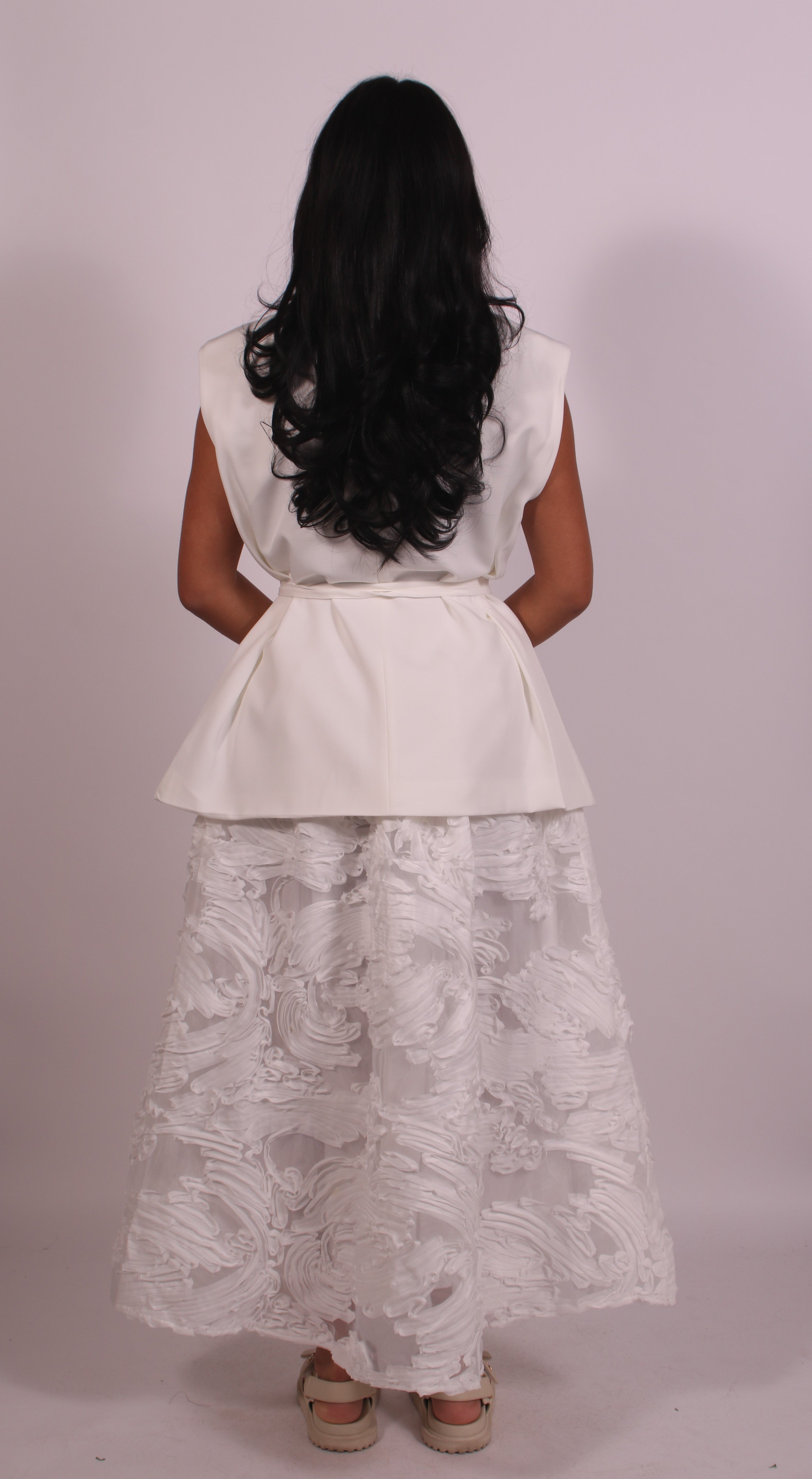 Flower skirt White