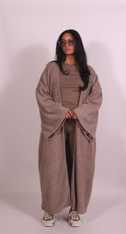 Longline Cardigan Taupe (PRE ORDER)