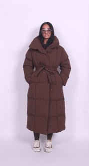 Longline puffer Brown
