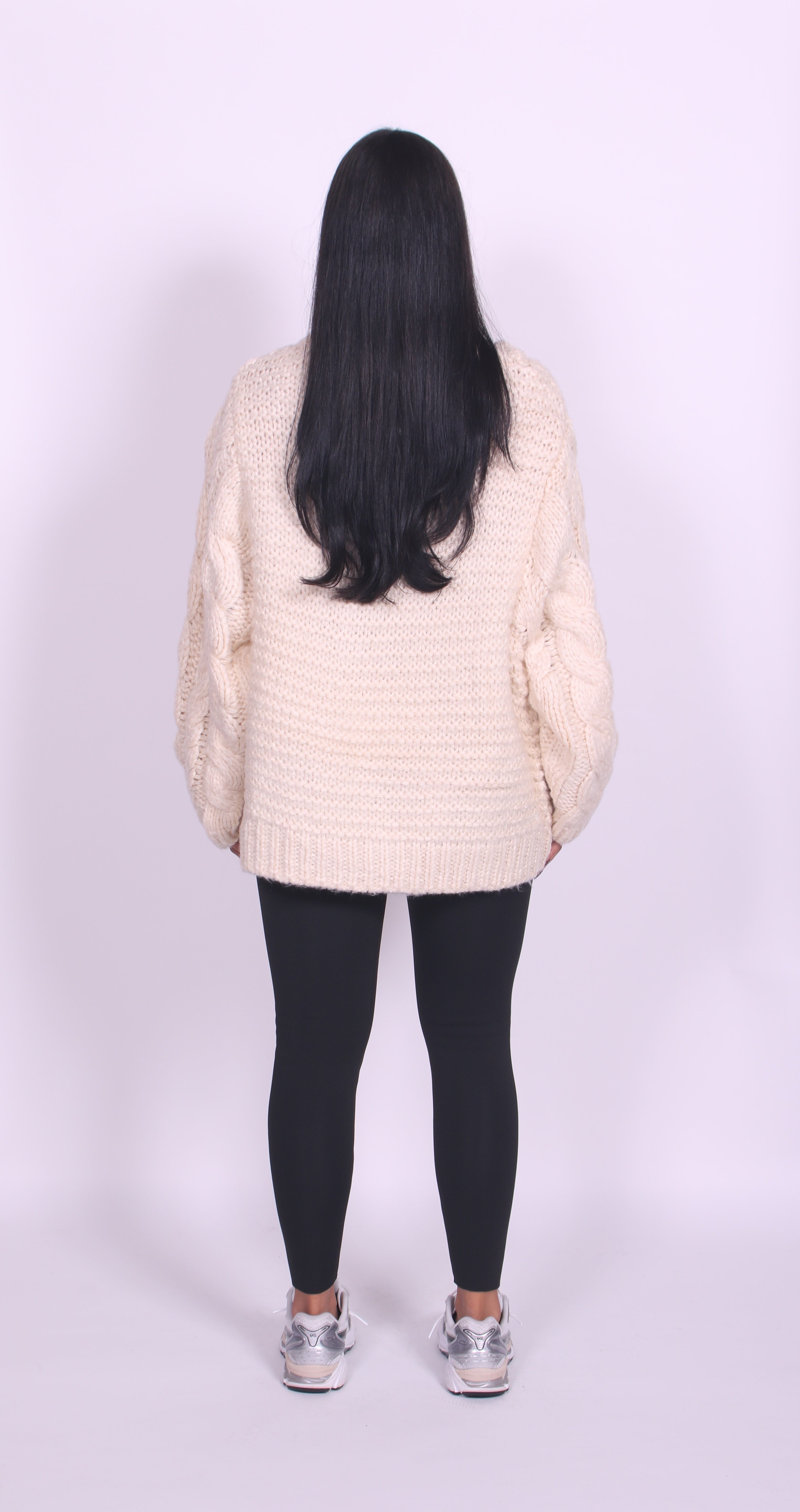 Oversized handmade sweater Beige