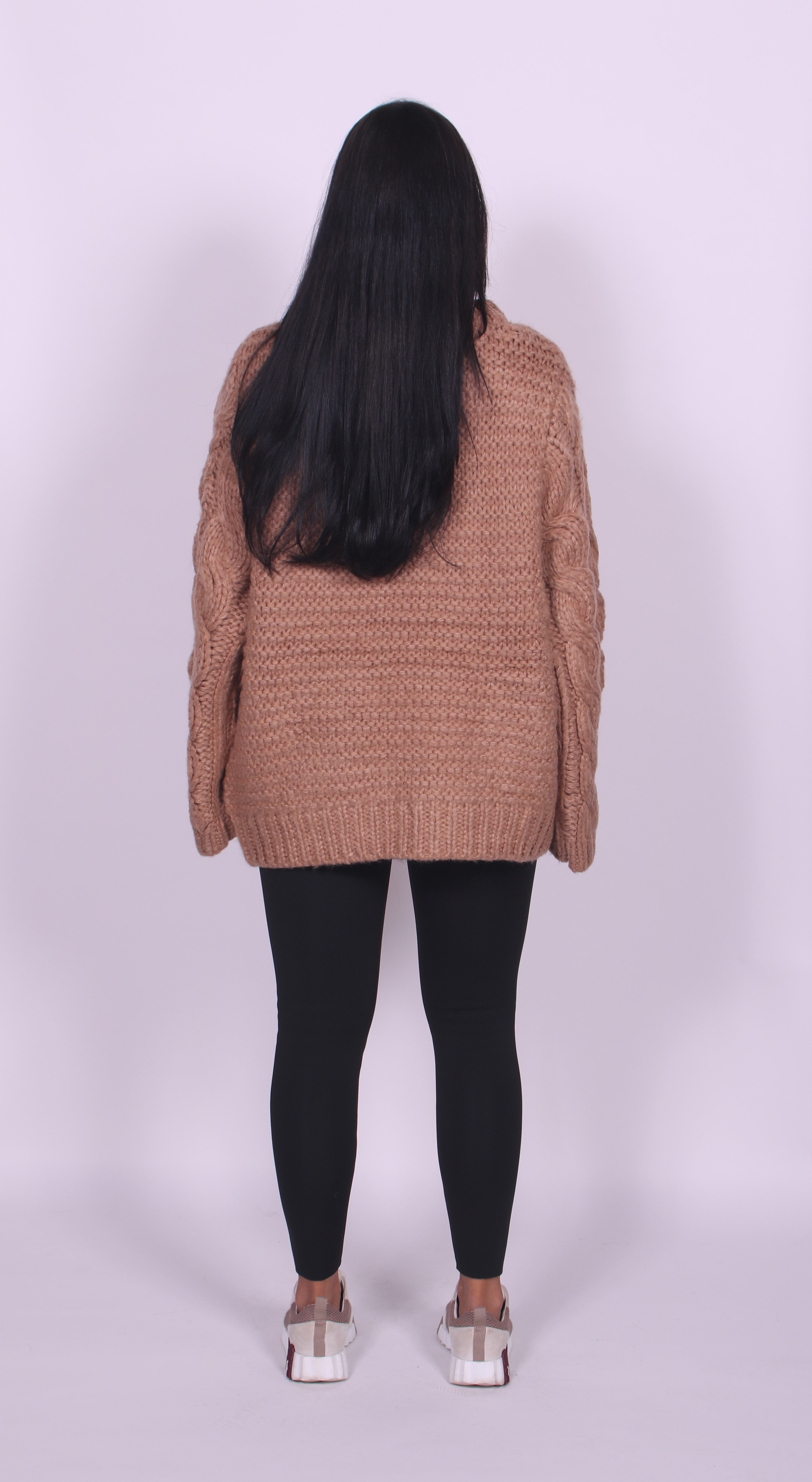 Oversized handmade sweater Camel