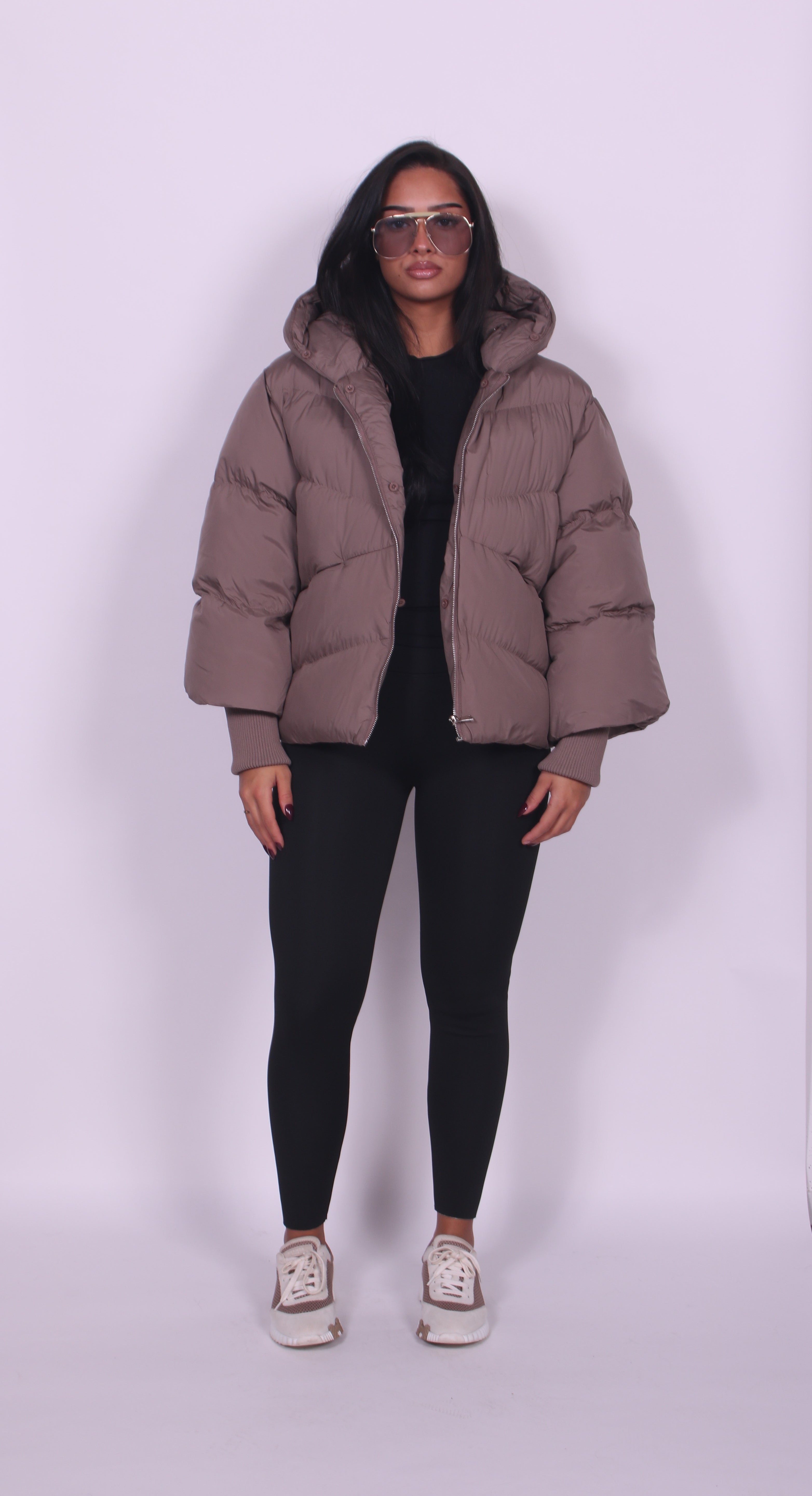 Luna puffer Taupe