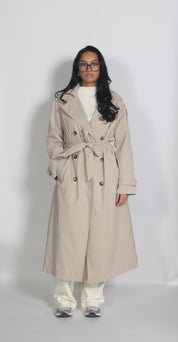Maxi trenchcoat Beige