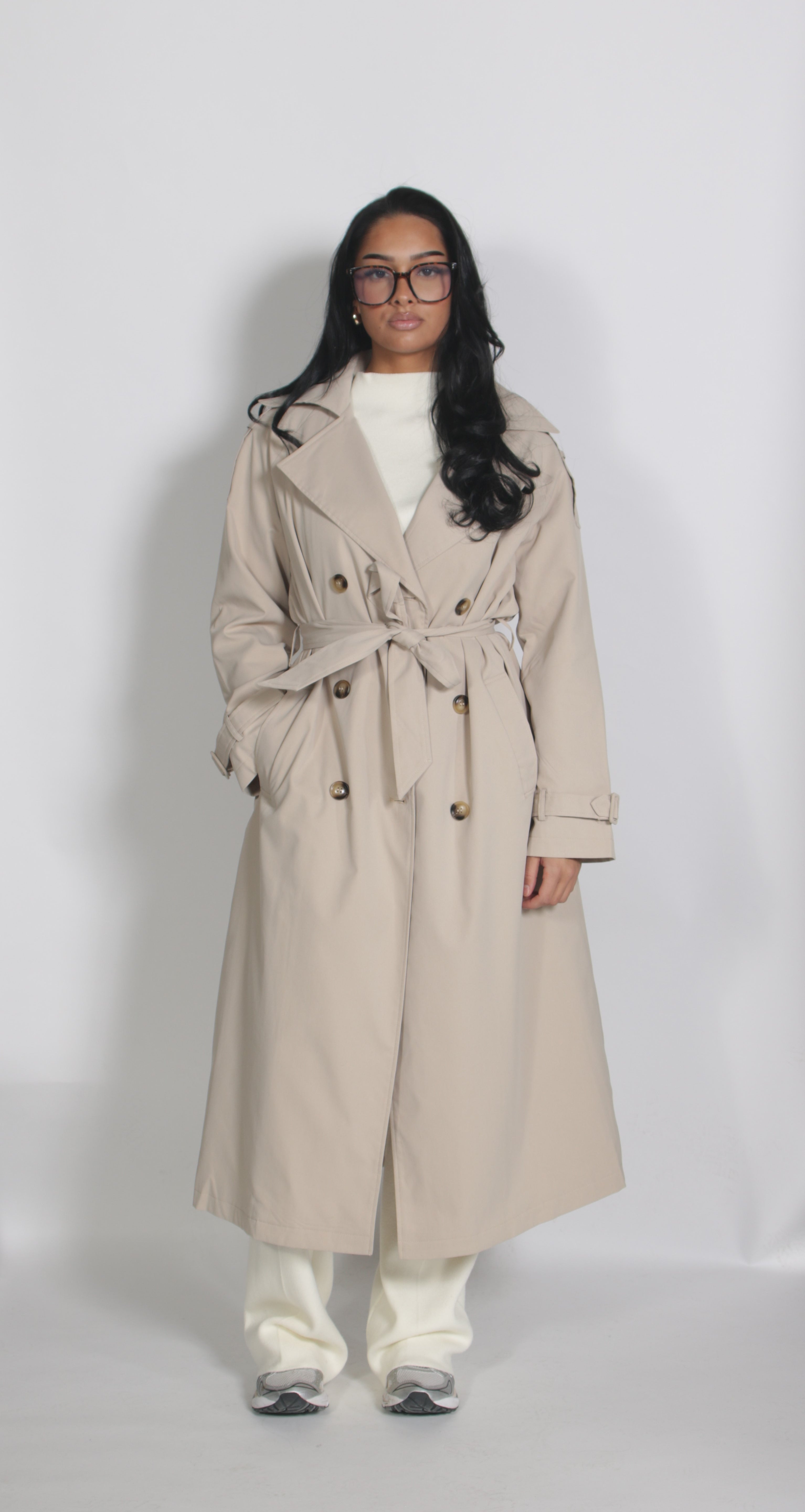 Maxi trenchcoat Beige