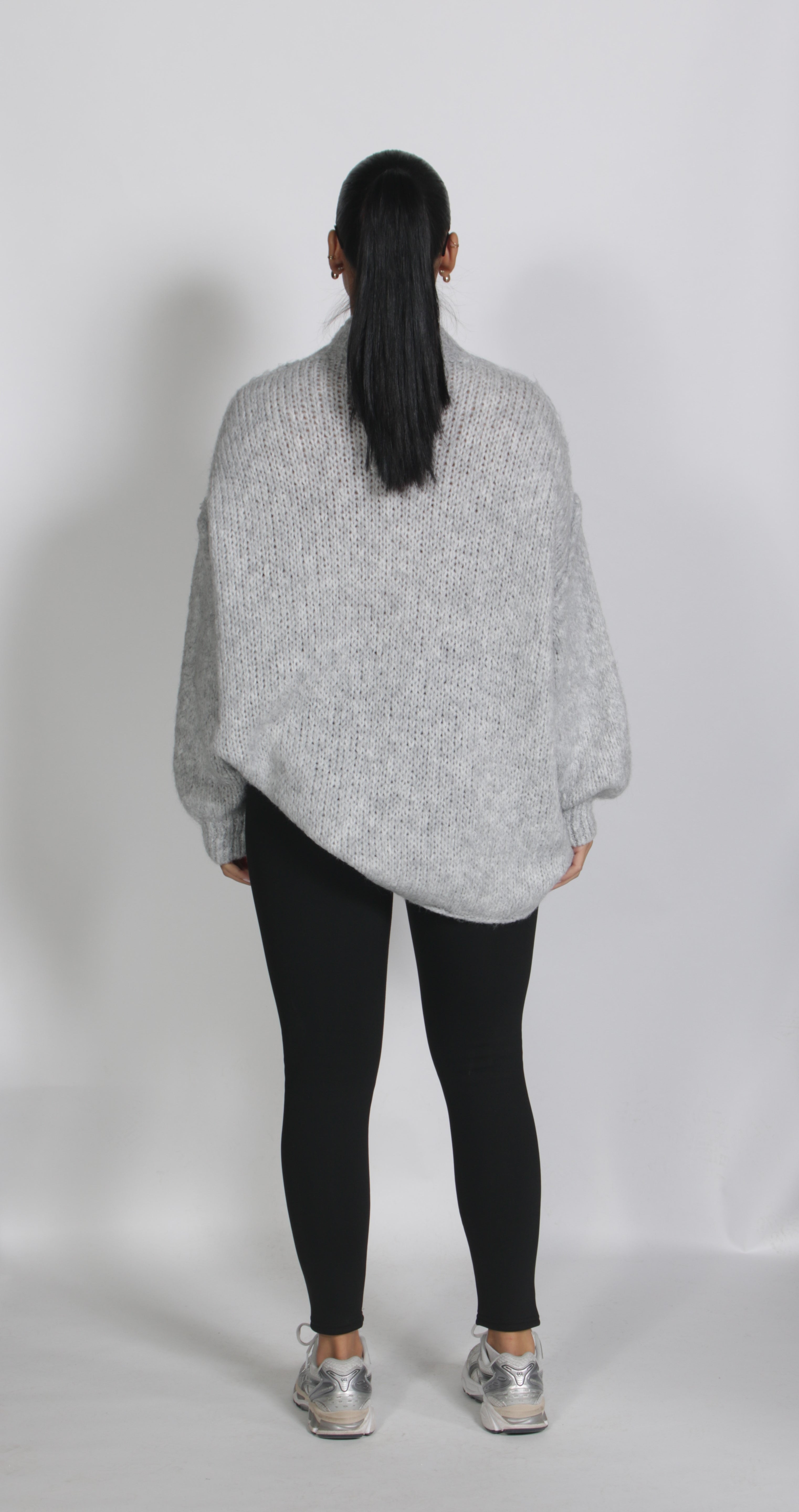 Oversized knitted Cardigan Grey