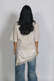 Lace shirt Beige
