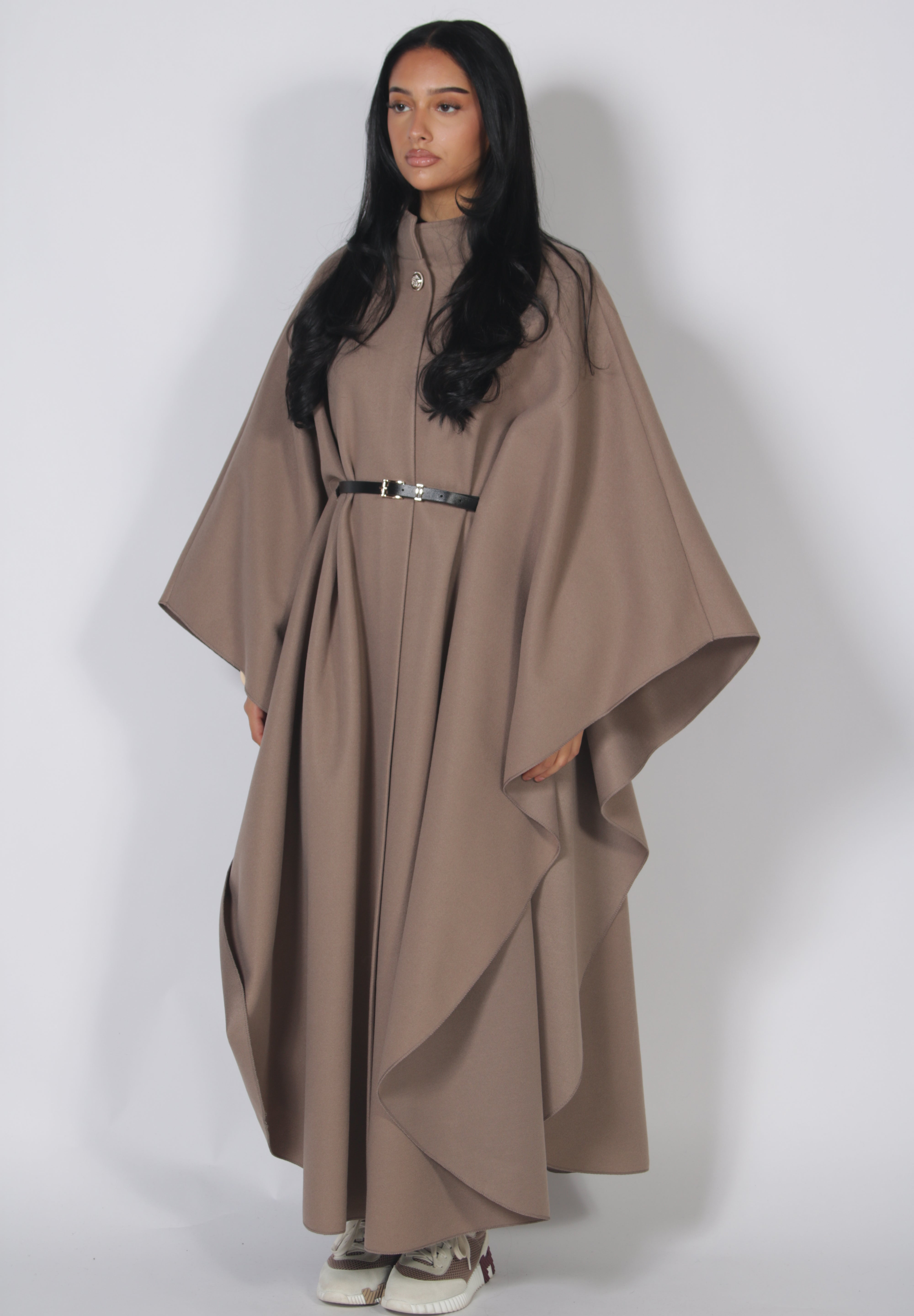Classy cape long Taupe