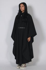 Classy cape long Black