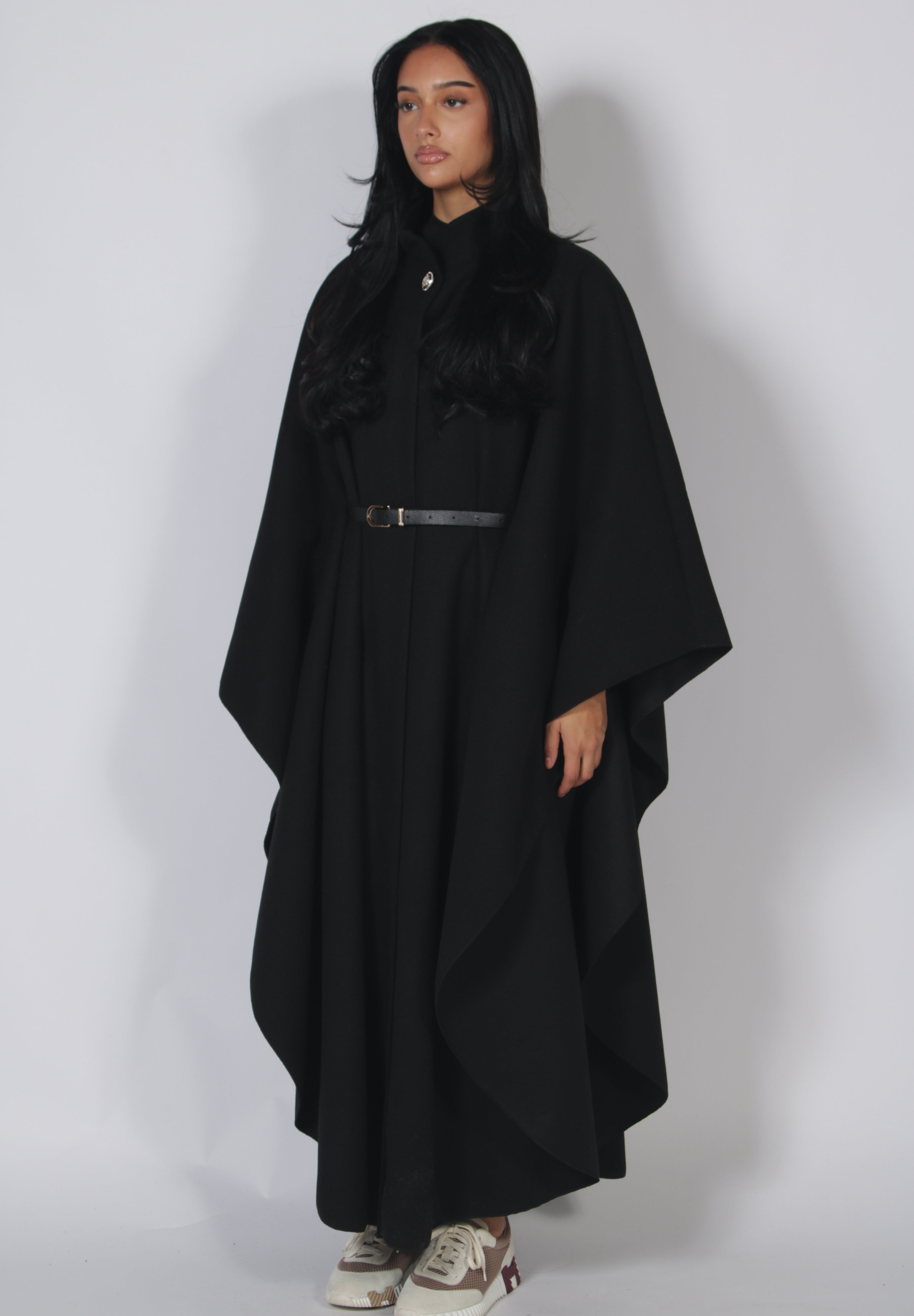 Classy cape long Black