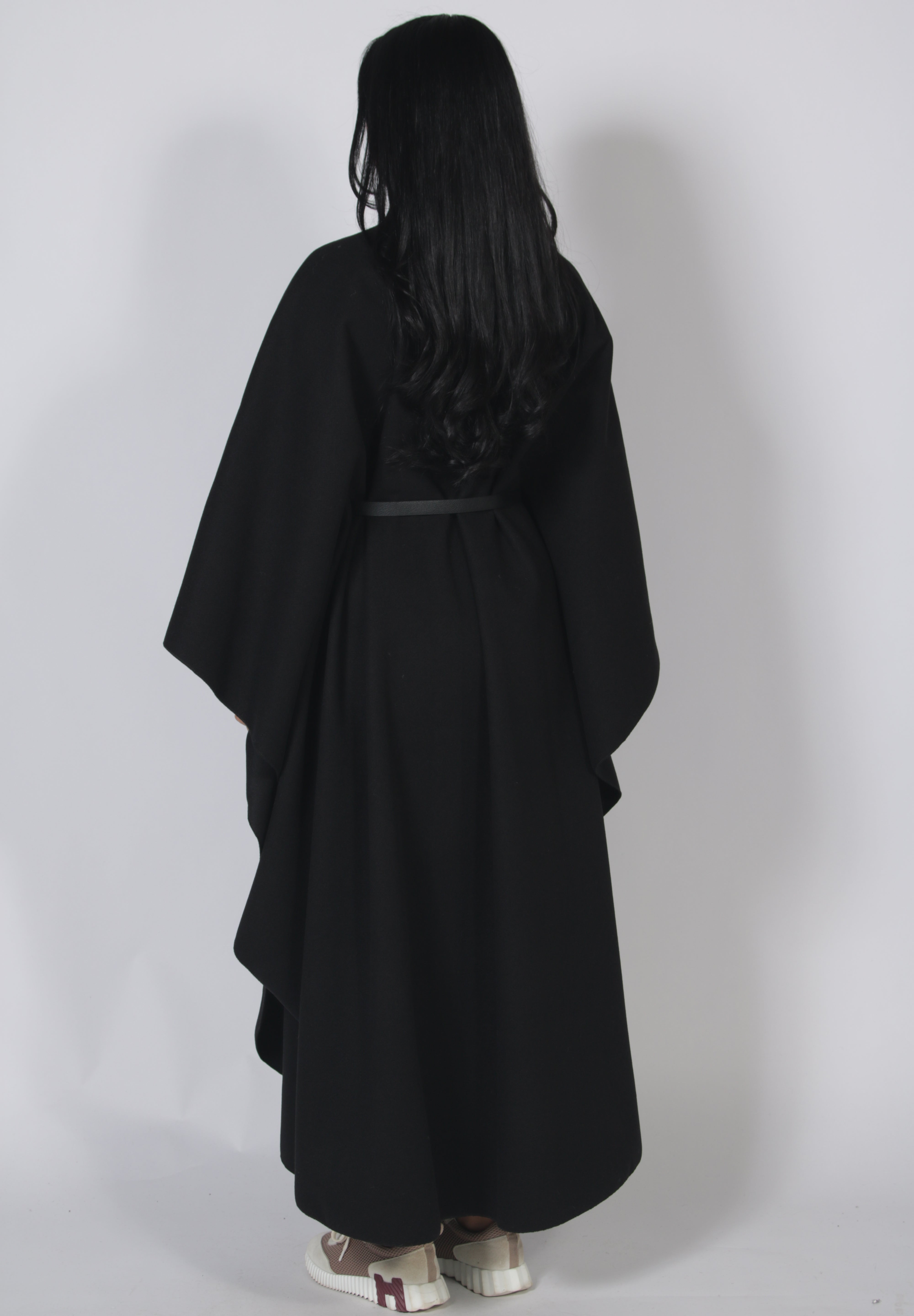 Classy cape long Black