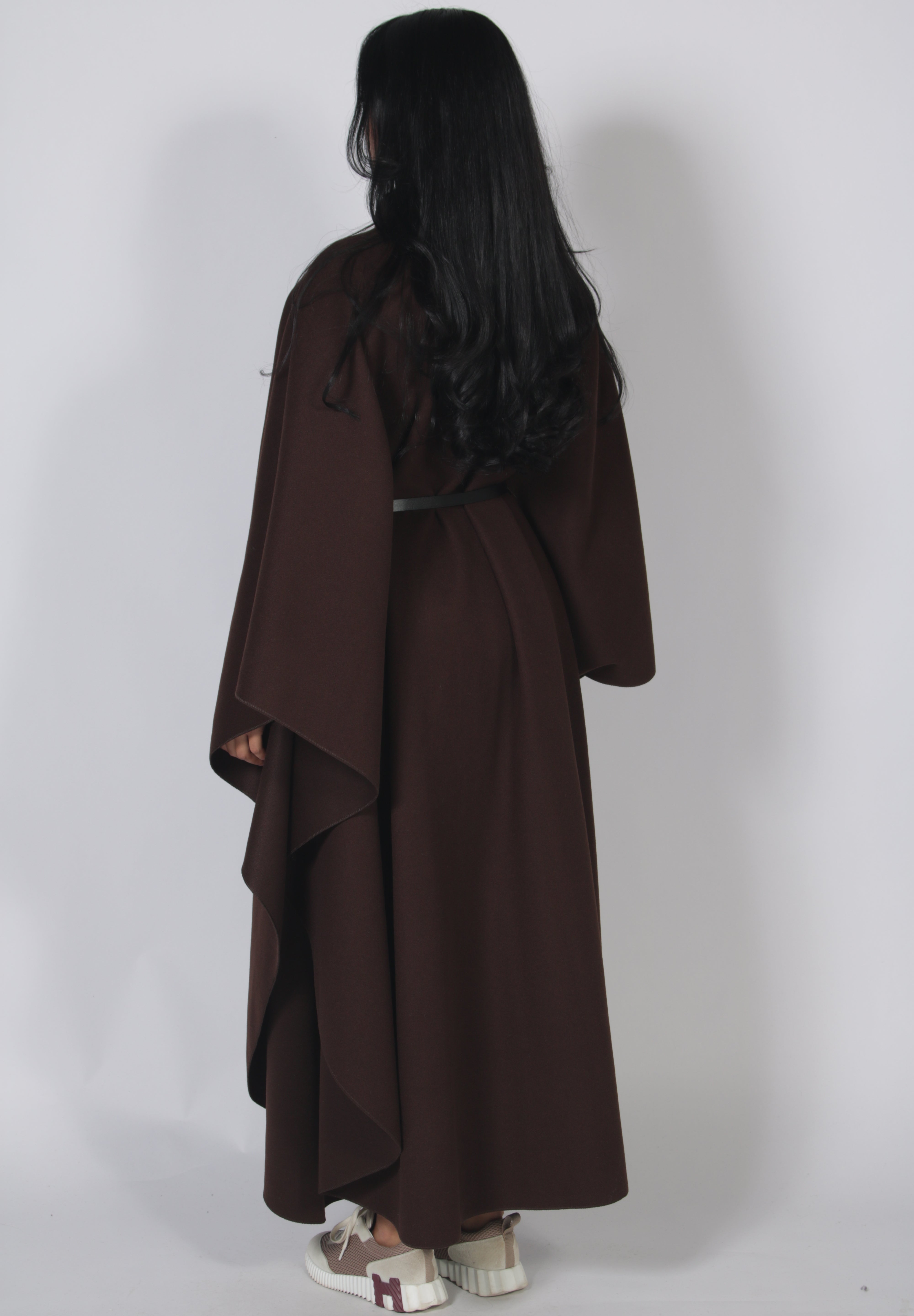 Classy cape long Brown