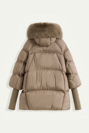 Demi puffer Taupe