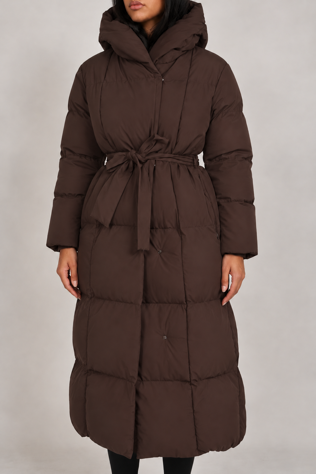 Hooded puffer Brown