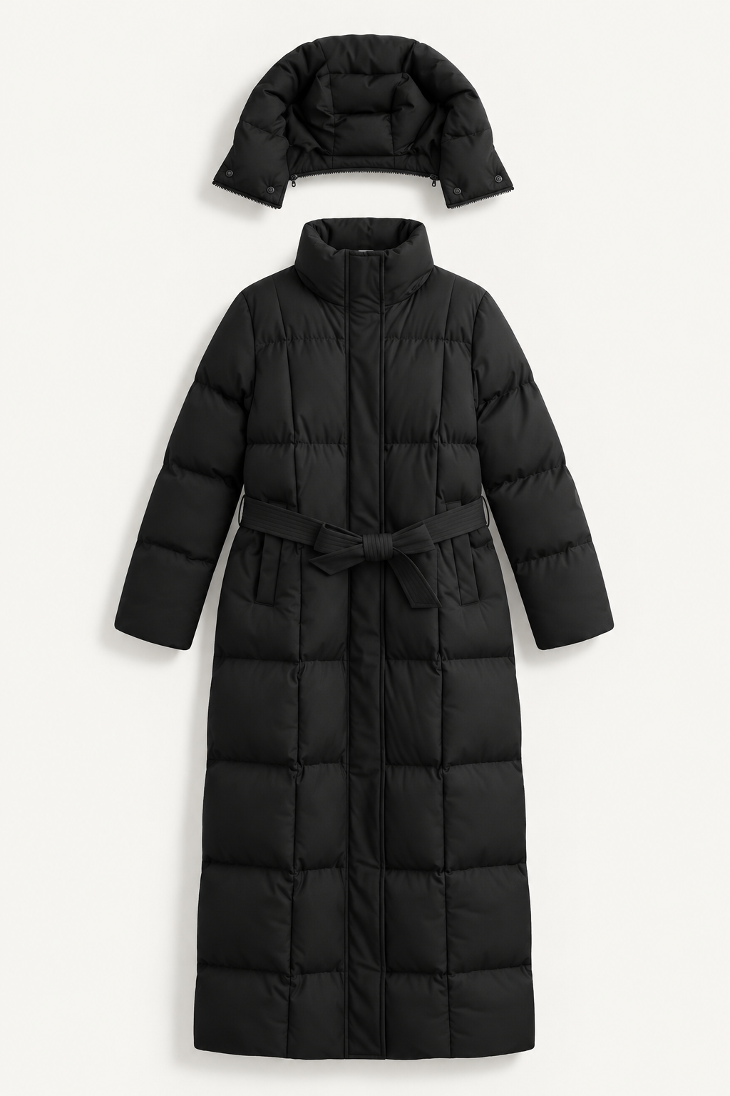 Detachable Hooded puffer Black
